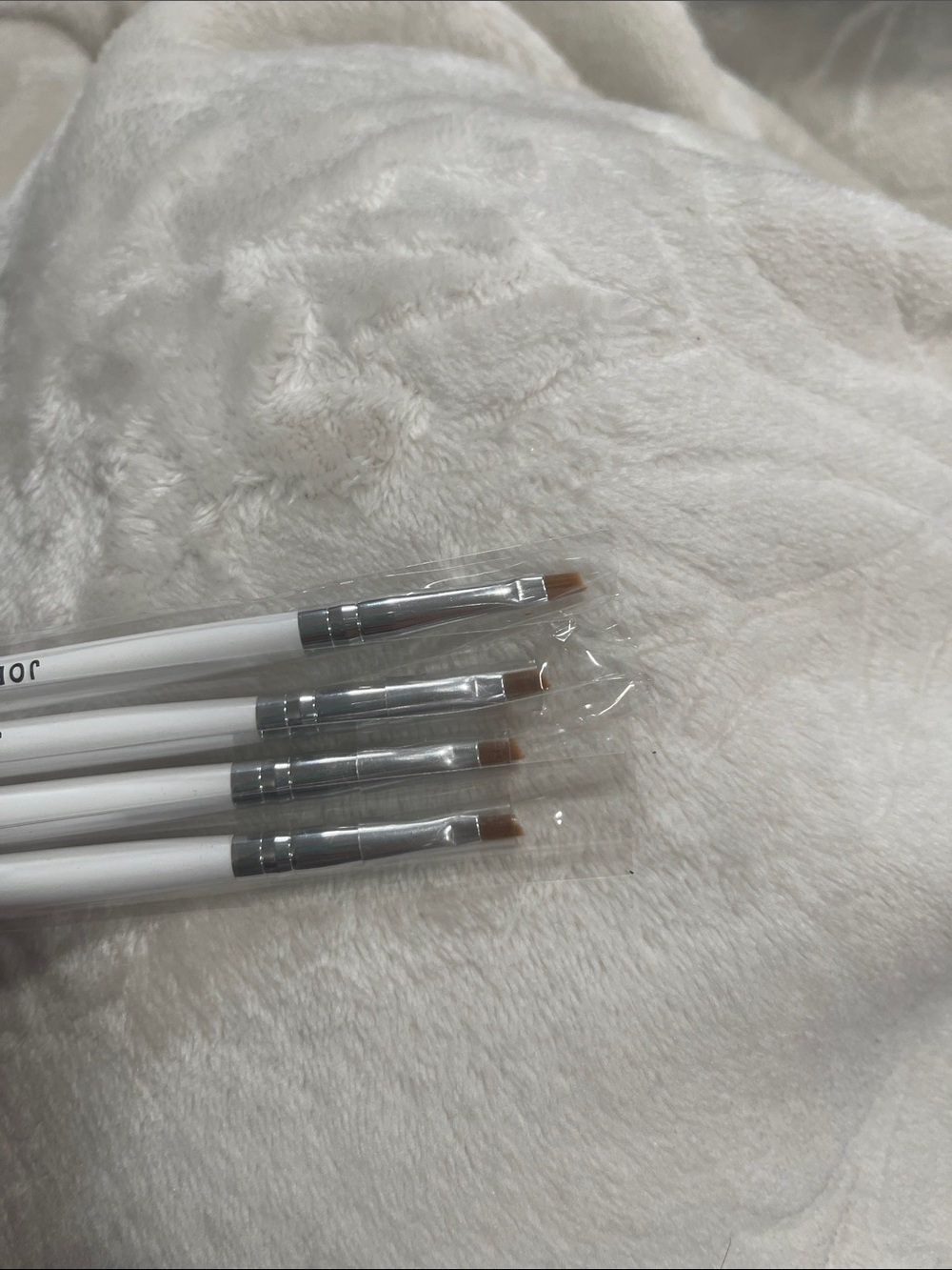 White Precision Eye & Brow Brush Set - Professional Makeup Tools